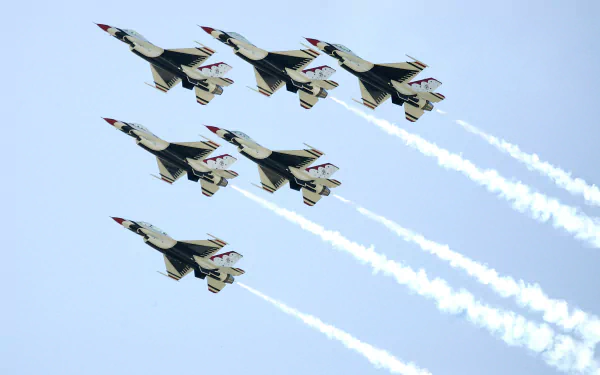 military U.S.A.F. Thunderbirds HD Desktop Wallpaper | Background Image