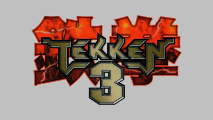 HD desktop wallpaper featuring the iconic logo of the video game Tekken 3, showcasing striking colors and bold design elements.