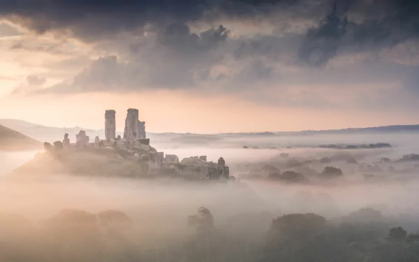 man made corfe castle HD Desktop Wallpaper | Background Image