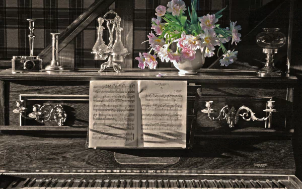 selective color sheet music music piano HD Desktop Wallpaper | Background Image