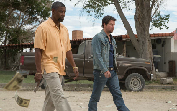 Mark Wahlberg Michael 'Stig' Stigman Denzel Washington Robert 'Bobby' Trench movie 2 Guns HD Desktop Wallpaper | Background Image