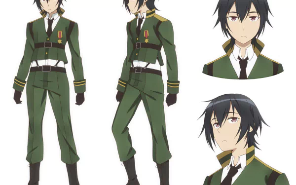 HD PC desktop wallpaper of Takeru Kusanagi from the anime AntiMagic Academy 35th Test Platoon, showcasing multiple character poses and expressions.