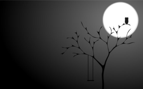Artistic Tree Owl Dark HD Wallpaper | Background Image