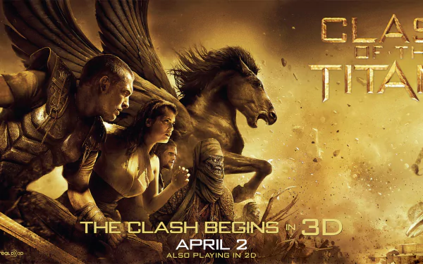 Gemma Arterton Sam Worthington movie Clash Of The Titans (2010) HD Desktop Wallpaper | Background Image