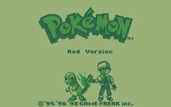 A nostalgic depiction of Pokémon: Red Version, featuring Charmander alongside a trainer, presented as a 4K Ultra HD PC desktop wallpaper.