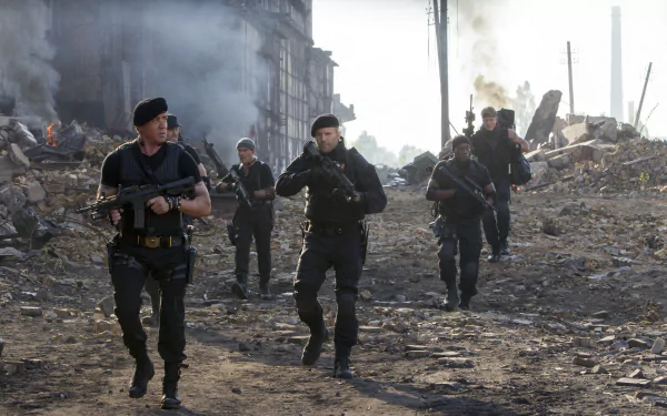 Antonio Banderas Galgo (The Expendables) Dolph Lundgren Gunnar Jensen Doc (The Expendables) Wesley Snipes Jason Statham Lee Christmas Sylvester Stallone Barney Ross movie The Expendables 3 HD Desktop Wallpaper | Background Image