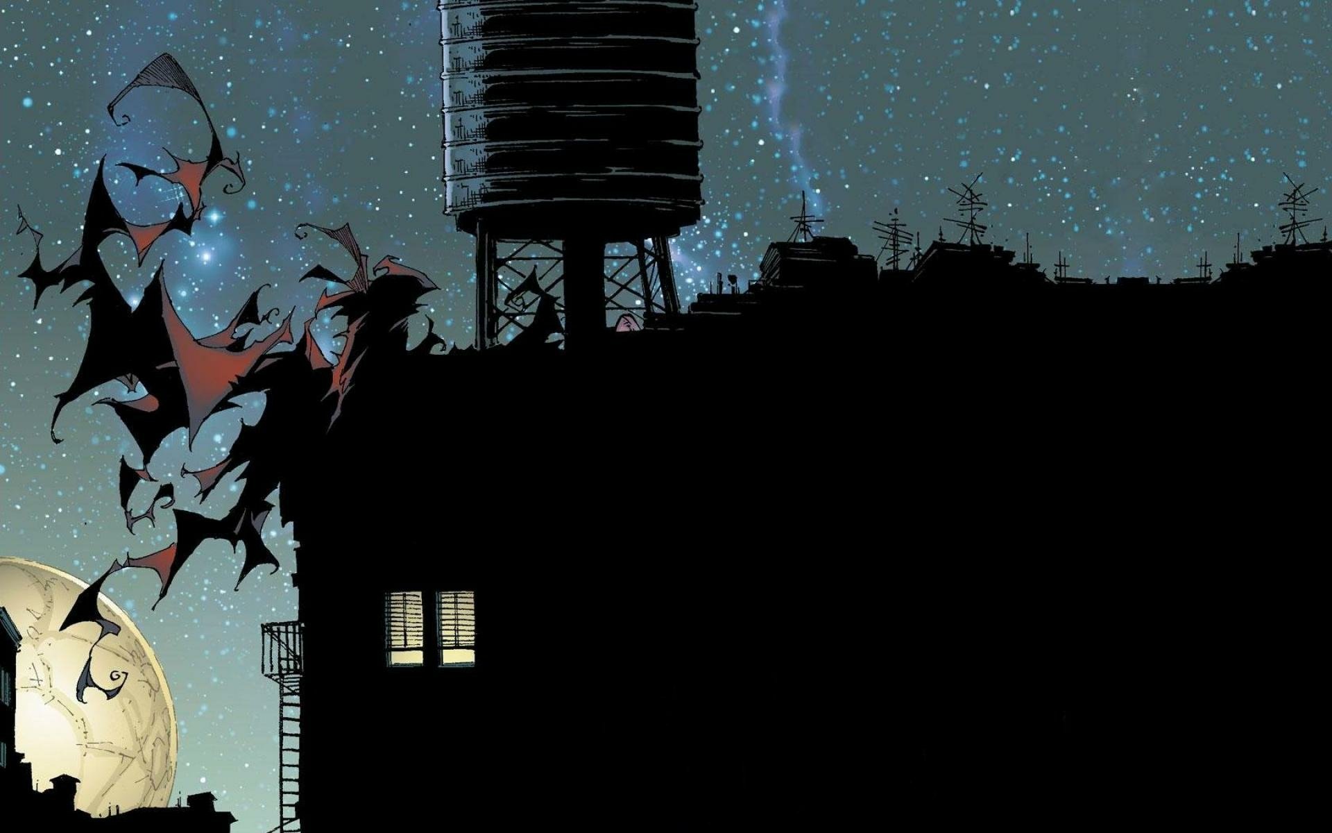 Spawn — Moonlit Rooftop HD Comic Wallpaper | 1920x1200 | Wallpaper Abyss