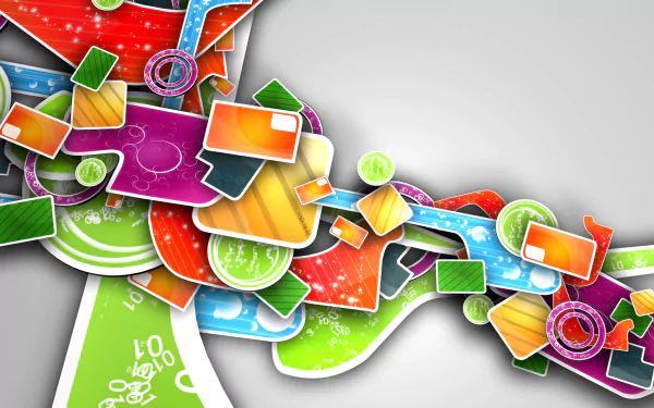 colorful colors CGI 3D puzzle Abstract artistic HD Desktop Wallpaper | Background Image