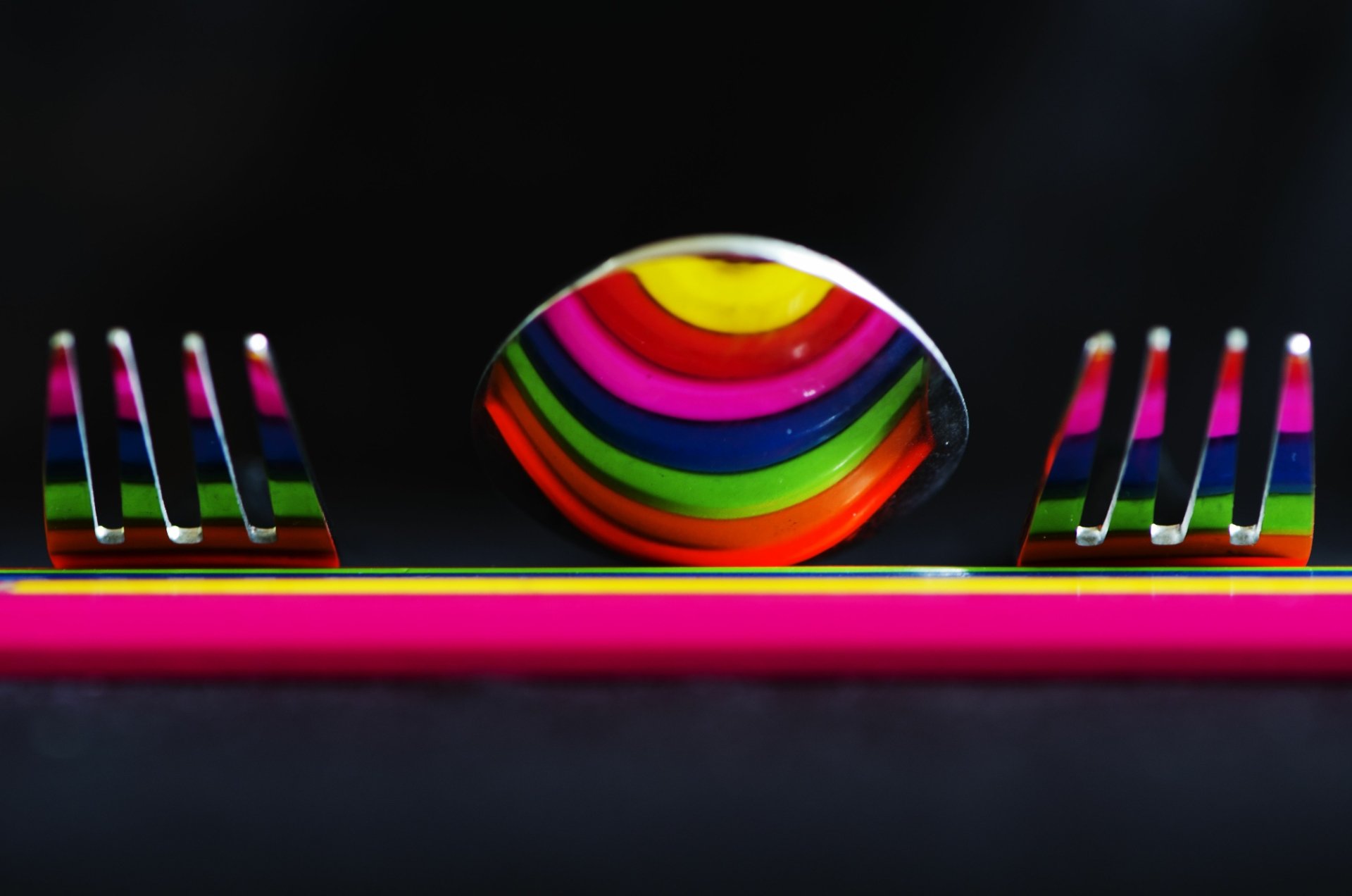 Download Spoon Fork Colors Photography Cutlery 4k Ultra HD Wallpaper