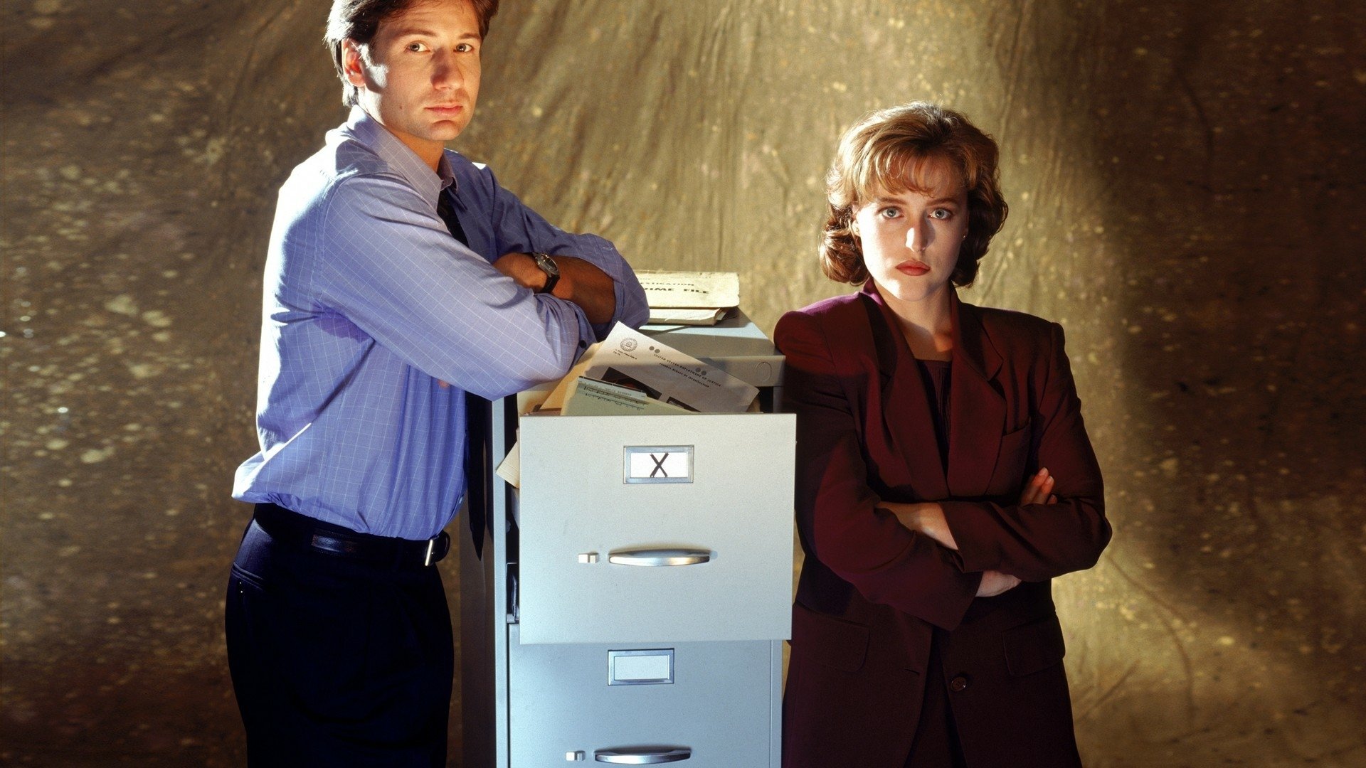 Download Gillian Anderson Dana Scully David Duchovny Fox Mulder TV Show The X-Files HD Wallpaper