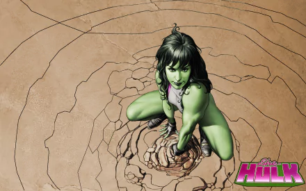 Comic She-Hulk HD Desktop Wallpaper | Background Image