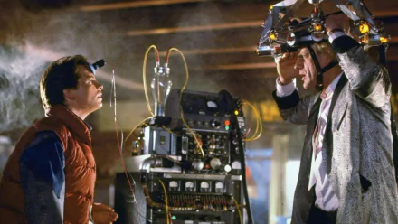 Dr. Emmett Brown Christopher Lloyd Marty McFly Michael J. Fox movie Back To The Future HD Desktop Wallpaper | Background Image
