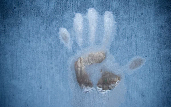 frozen handprint man made window HD Desktop Wallpaper | Background Image