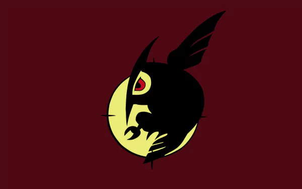 A striking HD wallpaper featuring the iconic logo from the anime Akame ga Kill!, set against a deep red background, showcasing bold graphics and vibrant colors.