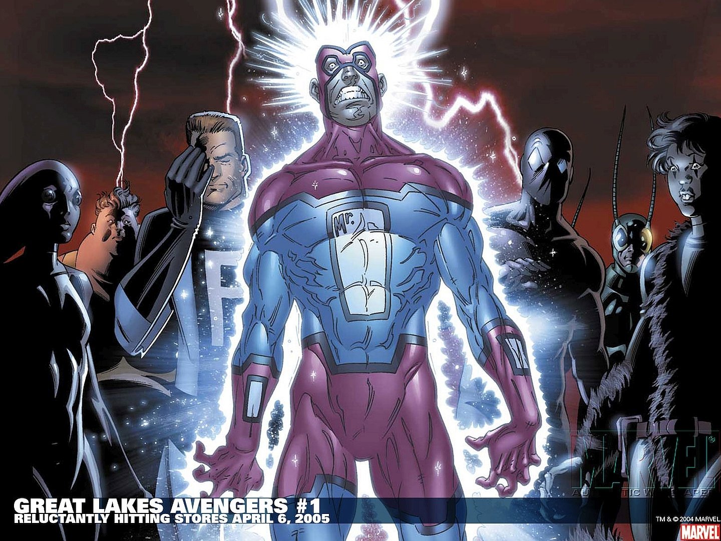 Download Mr. Immortal Great Lakes Initiative Great Lakes Champions Lightning Rods Comic Great Lakes Avengers Wallpaper