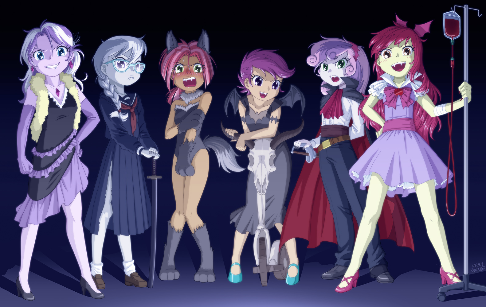 Vampire Fillies (and Werewolf Babs) by uotapo