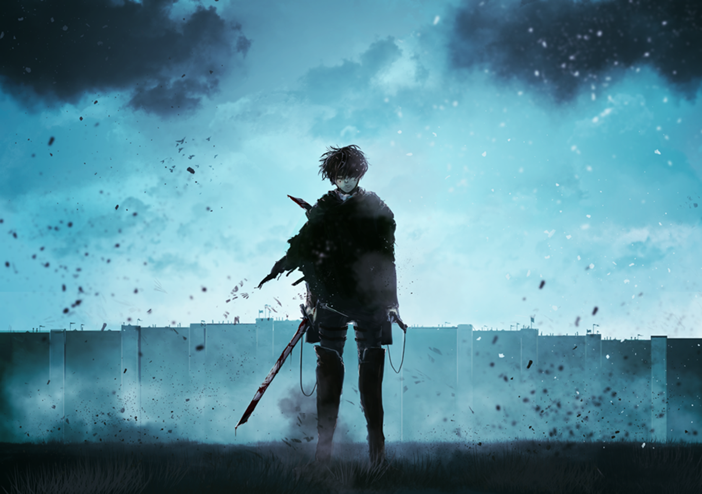 Download Boots Attack On Titan Blood Sword Weapon Levi Ackerman Anime ...