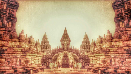Indonesia Java (Indonesia) Hindu Temple religious Prambanan Temple HD Desktop Wallpaper | Background Image