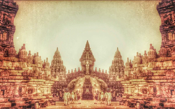 Indonesia Java (Indonesia) Hindu Temple religious Prambanan Temple HD Desktop Wallpaper | Background Image