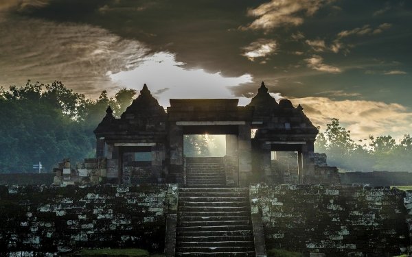 Religious Ratu Boko Temples Temple Java Indonesia HD Wallpaper | Background Image