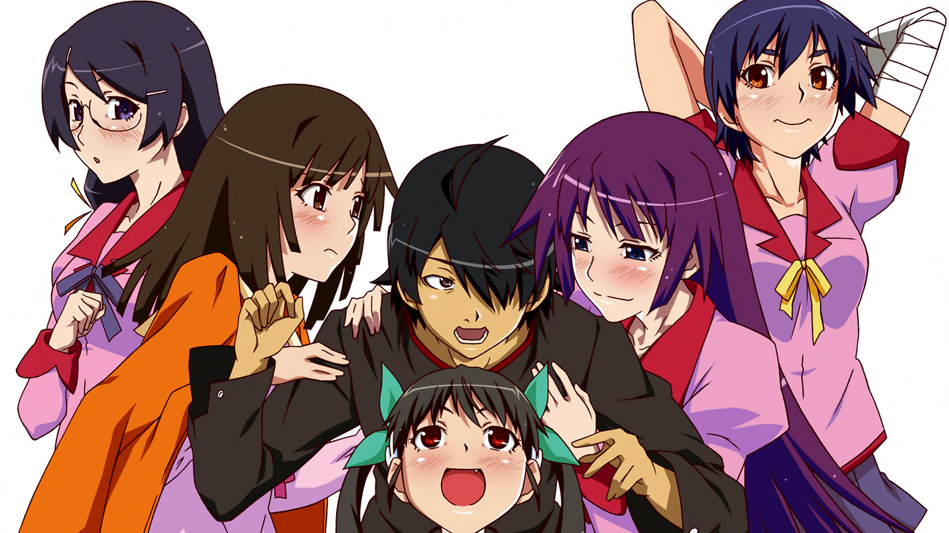 Monogatari Series Iconic Characters HD Wallpaper Monogatari Series Iconic Characters HD Wallpaper