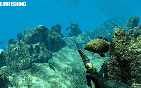 fish underwater video game Spearfishing HD Desktop Wallpaper | Background Image