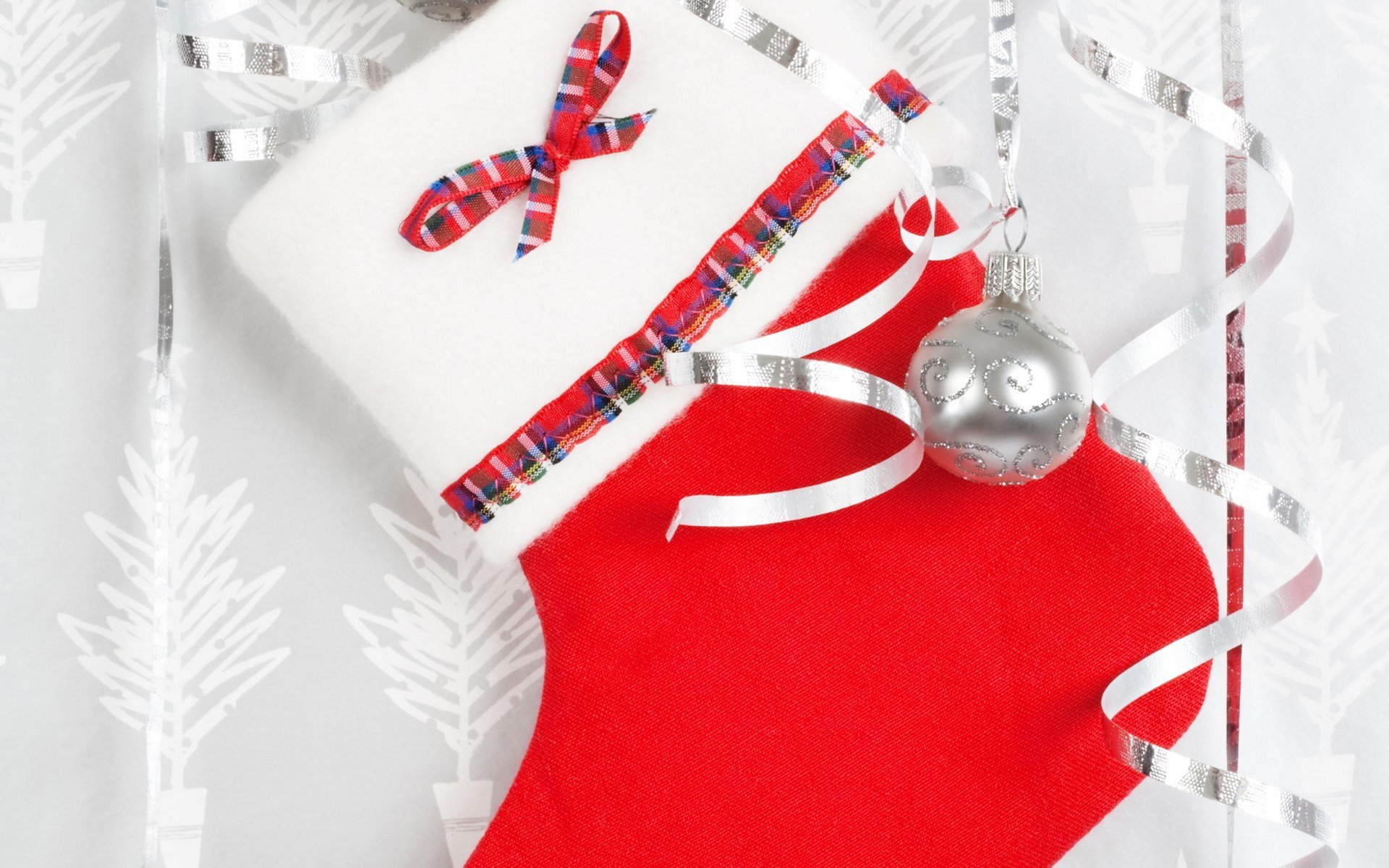 Download Ribbon Christmas Ornaments Holiday Christmas HD Wallpaper