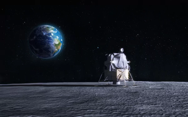  Lunar Lander - Cg Render Of The Original Apollo Mission