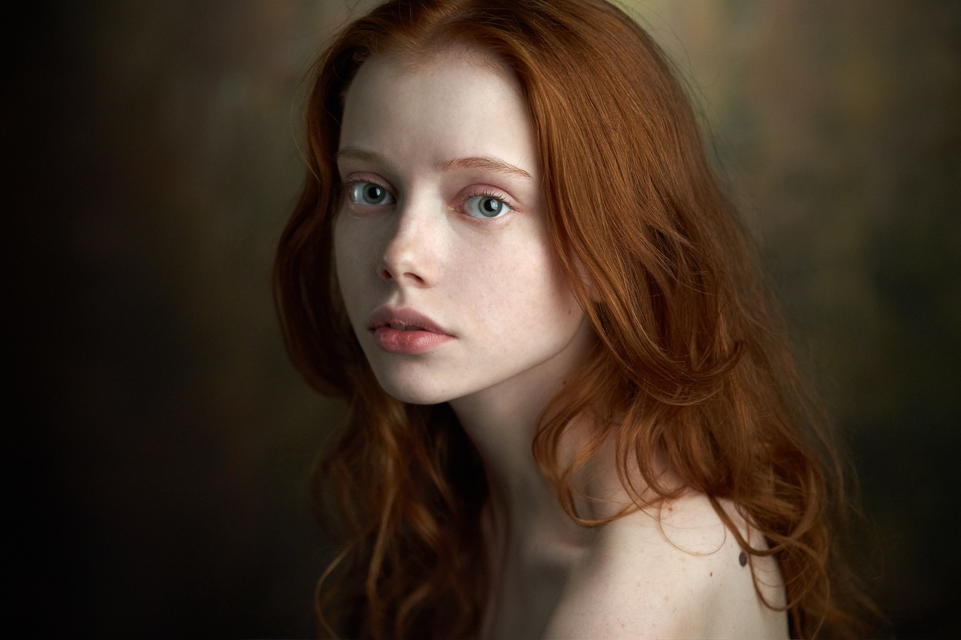 Download Redhead Face Long Hair Woman Model Wallpaper by Alexander ...