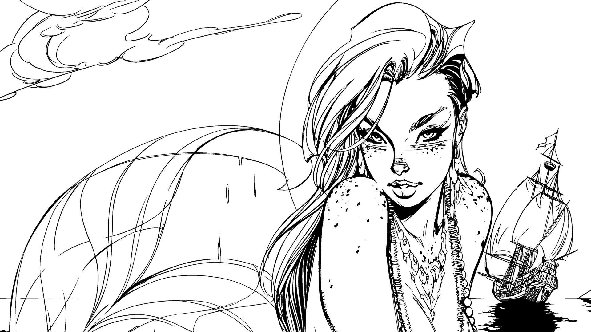 Download Comic Little Mermaid 4k Ultra HD Wallpaper