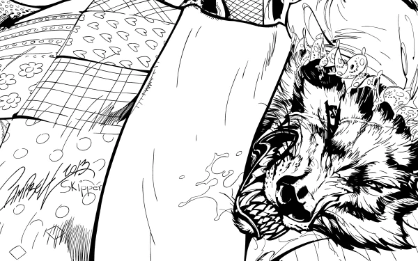 Comic red riding hood HD Desktop Wallpaper | Background Image