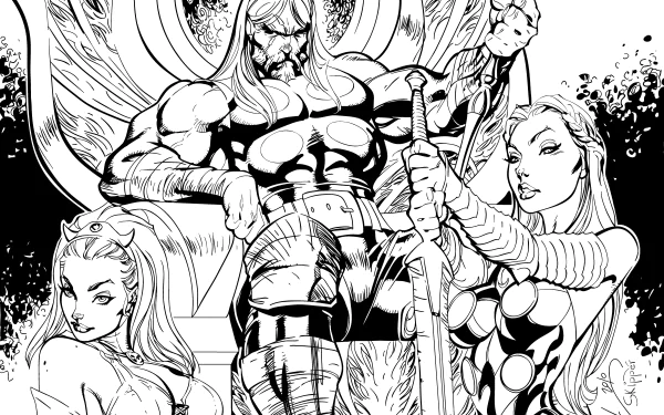 Comic Thor HD Desktop Wallpaper | Background Image