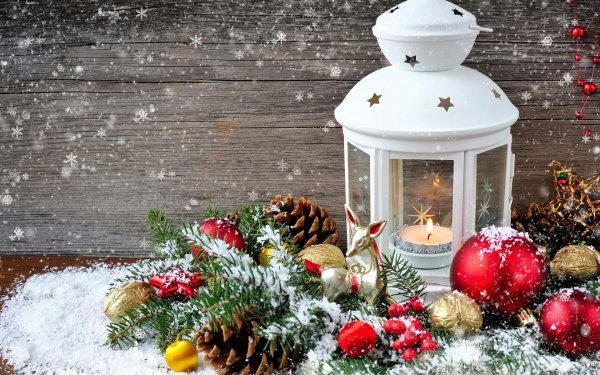 Holiday Christmas Christmas Ornaments Lantern Candle HD Wallpaper | Background Image