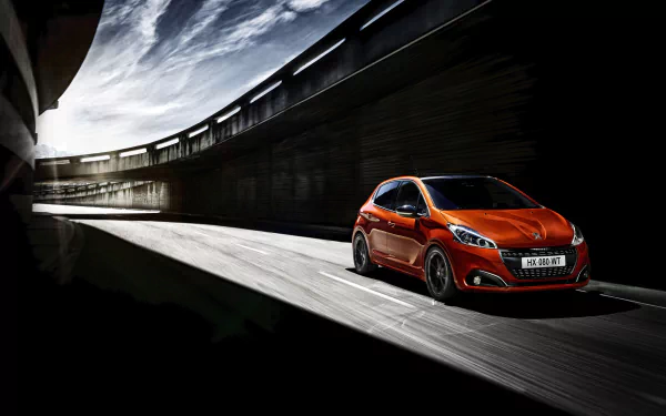 orange car car Peugeot vehicle Peugeot 208 HD Desktop Wallpaper | Background Image
