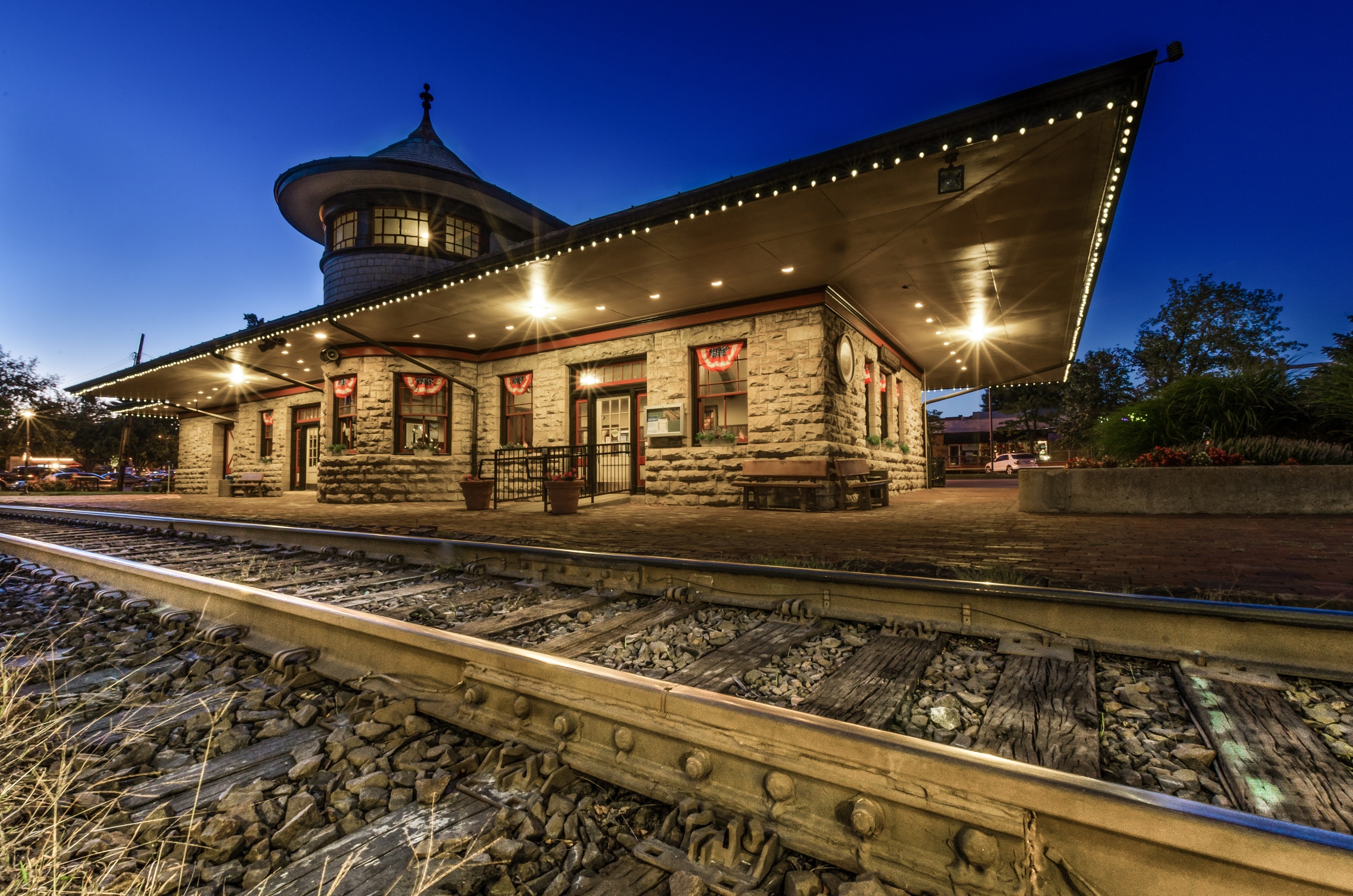 Train station at night time by skeeze