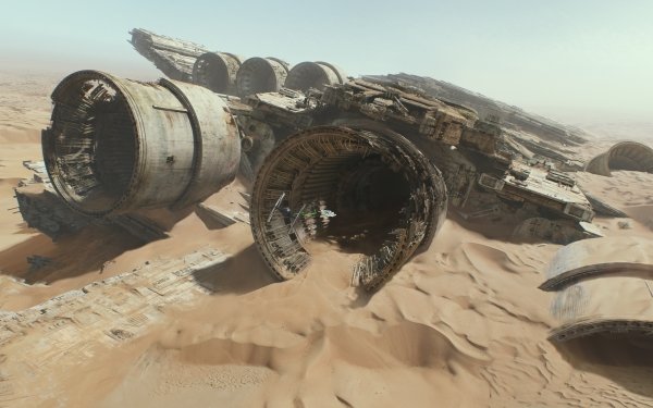 Movie Star Wars Episode VII: The Force Awakens Star Wars TIE Fighter Millennium Falcon HD Wallpaper | Background Image