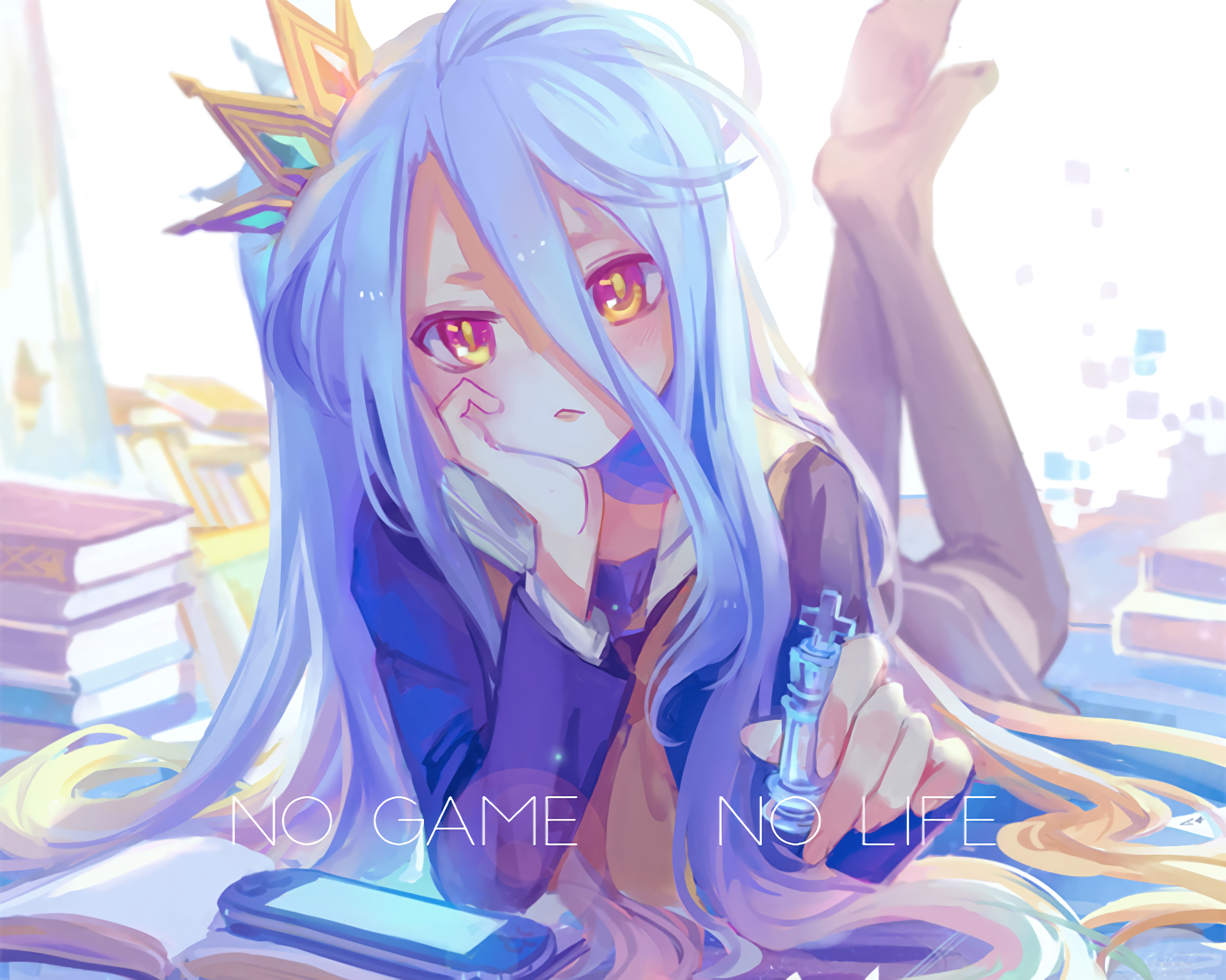 Wallpaper anime, art, two, No Game No Life, No game no life for