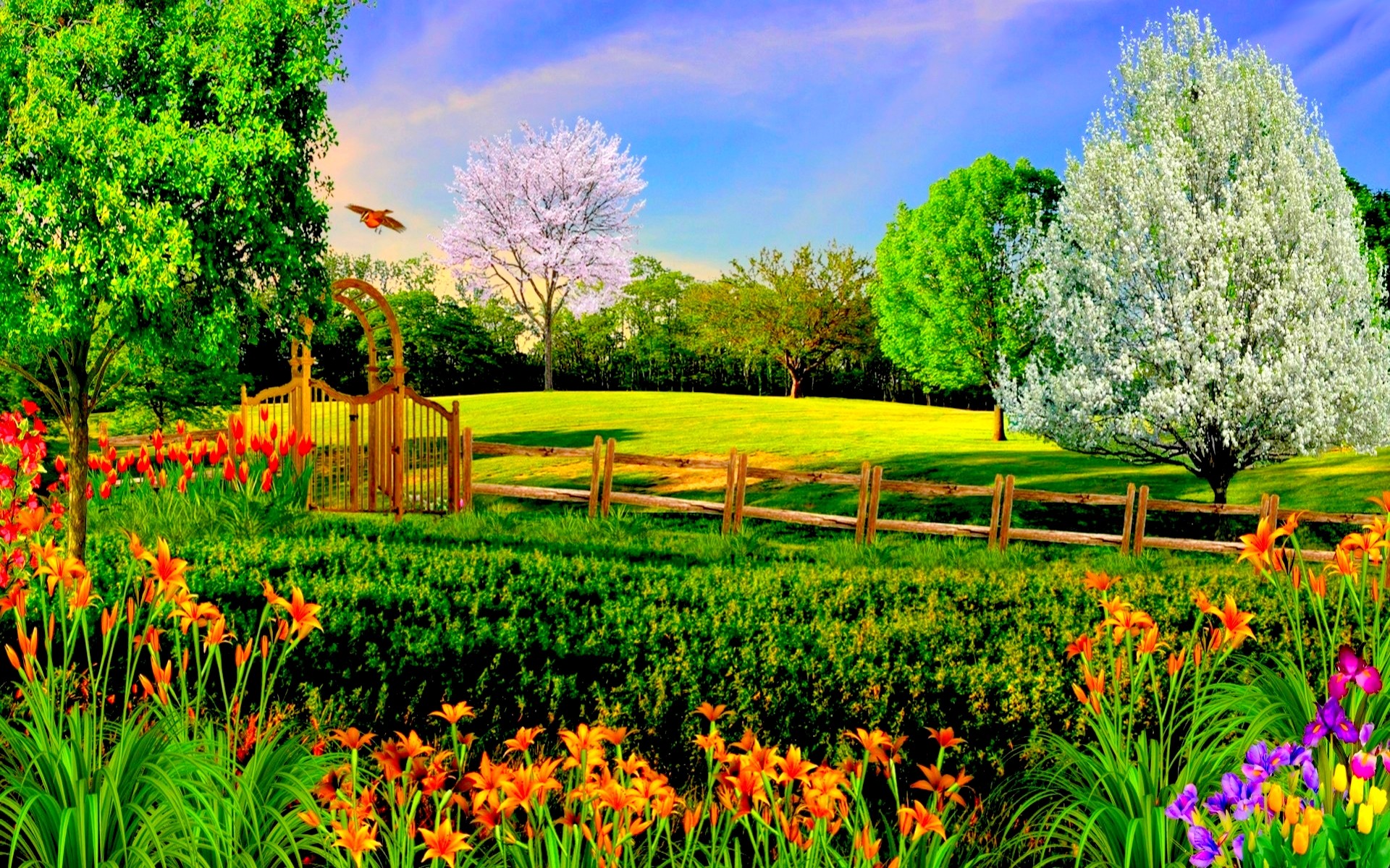 spring scenery wallpaper widescreen