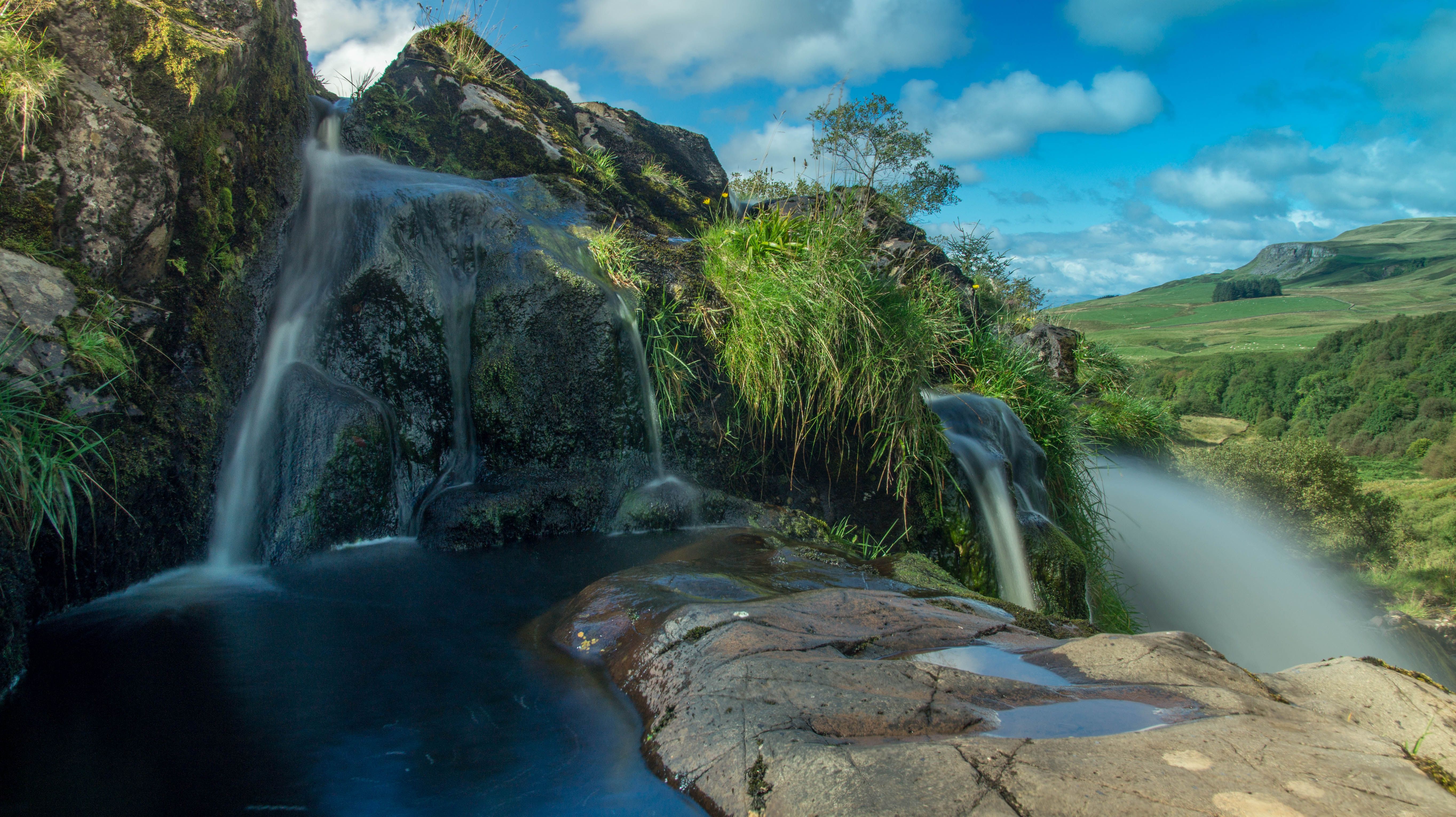 Download Waterfall Nature Loup Of Fintry Waterfall 4k Ultra HD Wallpaper