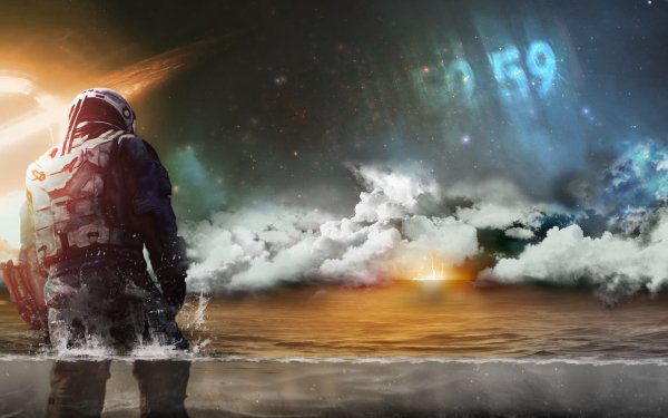 Movie Interstellar Astronaut Cloud Storm Water HD Wallpaper | Background Image