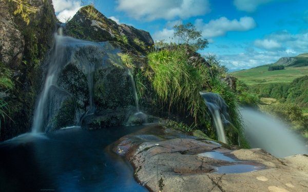 Earth Loup Of Fintry Waterfall Waterfalls Waterfall HD Wallpaper | Background Image