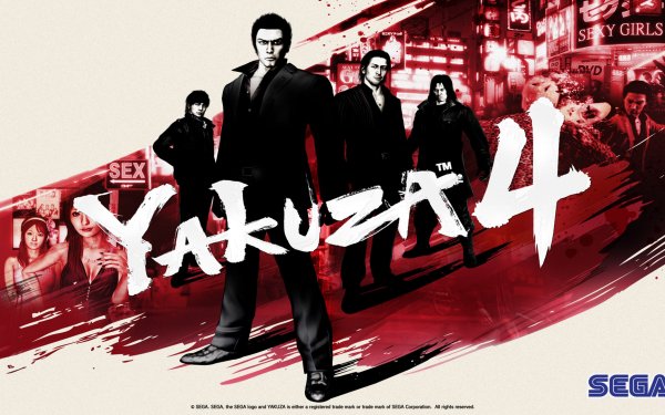 Video Game Yakuza 4 Kazuma Kiryu Taiga Saejima Masayoshi Tanimura Shun Akiyama HD Wallpaper | Background Image