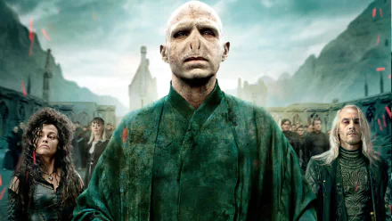 movie Harry Potter and the Deathly Hallows: Part 2 Lord Voldemort Bellatrix Lestrange HD Desktop Wallpaper | Background Image