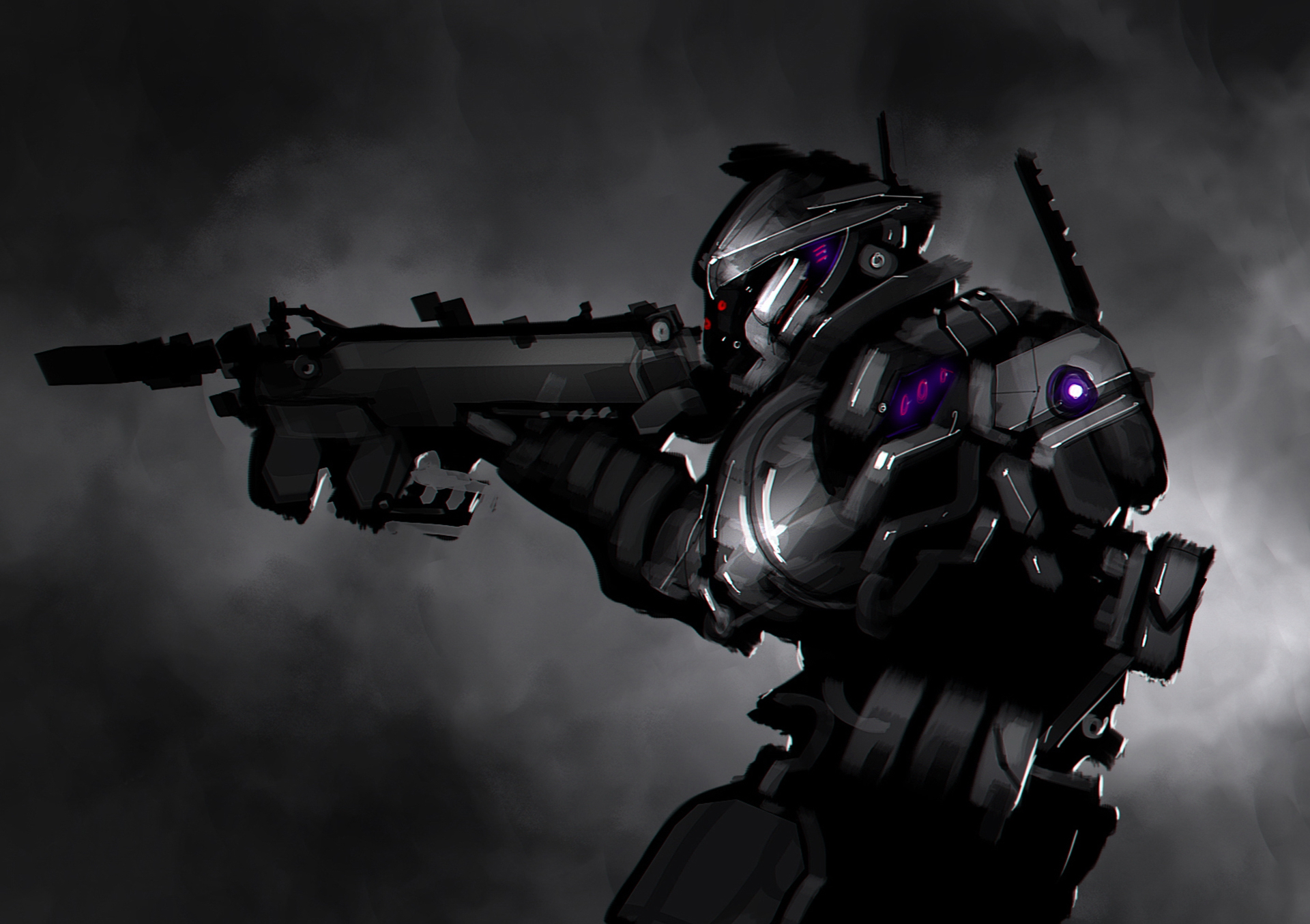 Download Sci Fi Warrior HD Wallpaper by Benedick Bana