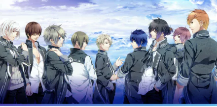Ron Muroboshi Heishi Otomaru Akito Shukuri Itsuki Kagami Sakuya Nijou Natsuhiko Azuma Senri Ichinose Masamune Tōya Kakeru Yuiga Anime Norn9: Norn + Nonette HD Desktop Wallpaper | Background Image