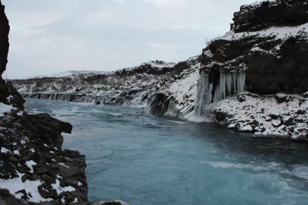  Iceland Waterfall Hraunfossar