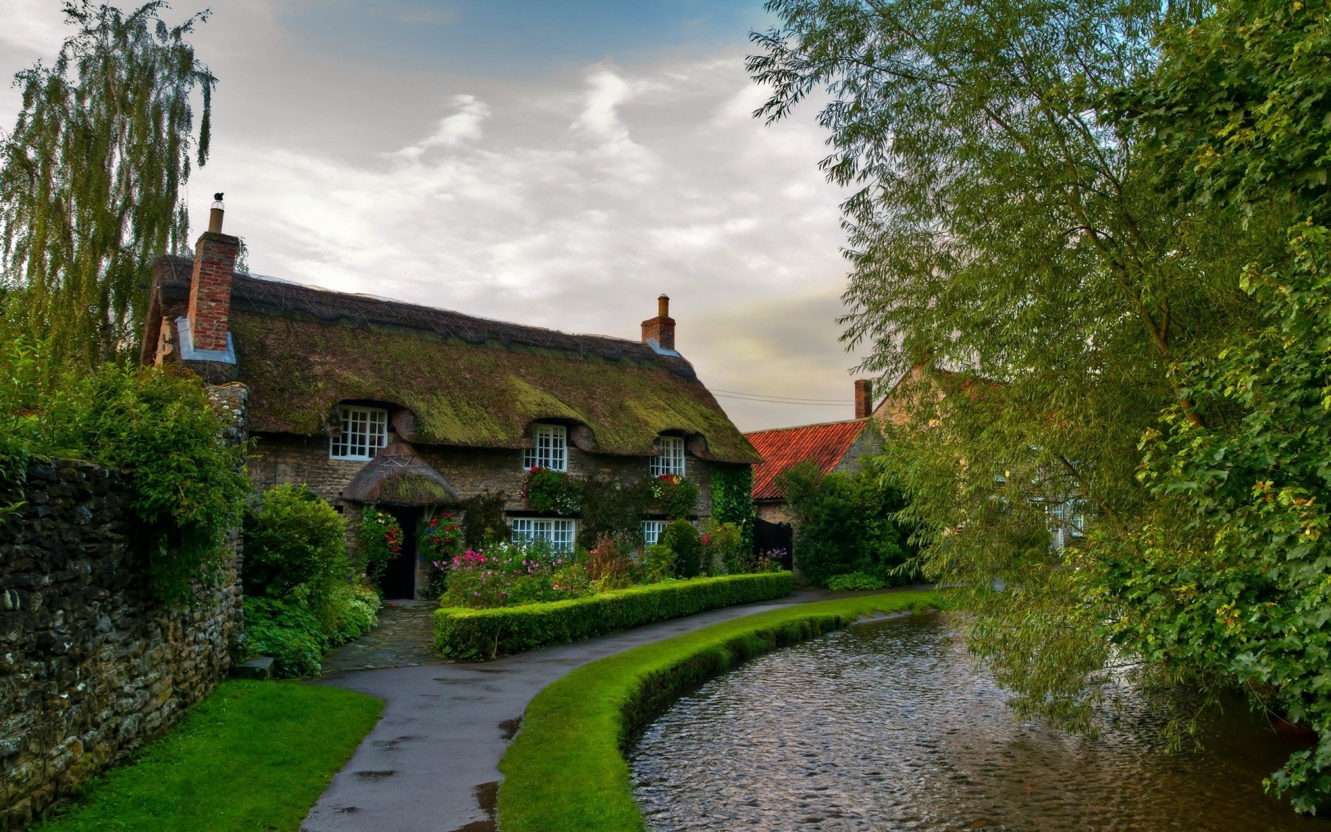 House  regarding River in England HD Wallpaper | Background Image  