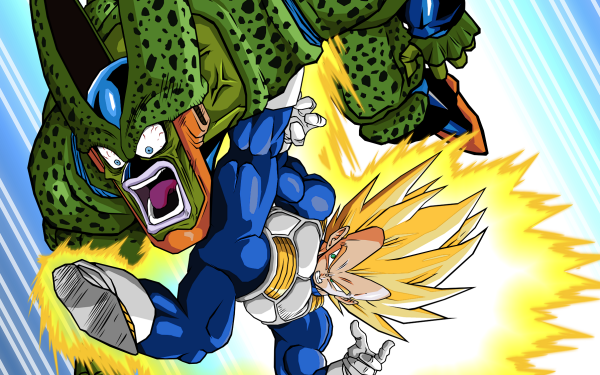 Anime Dragon Ball Z Dragon Ball Cell Vegeta HD Wallpaper | Background Image