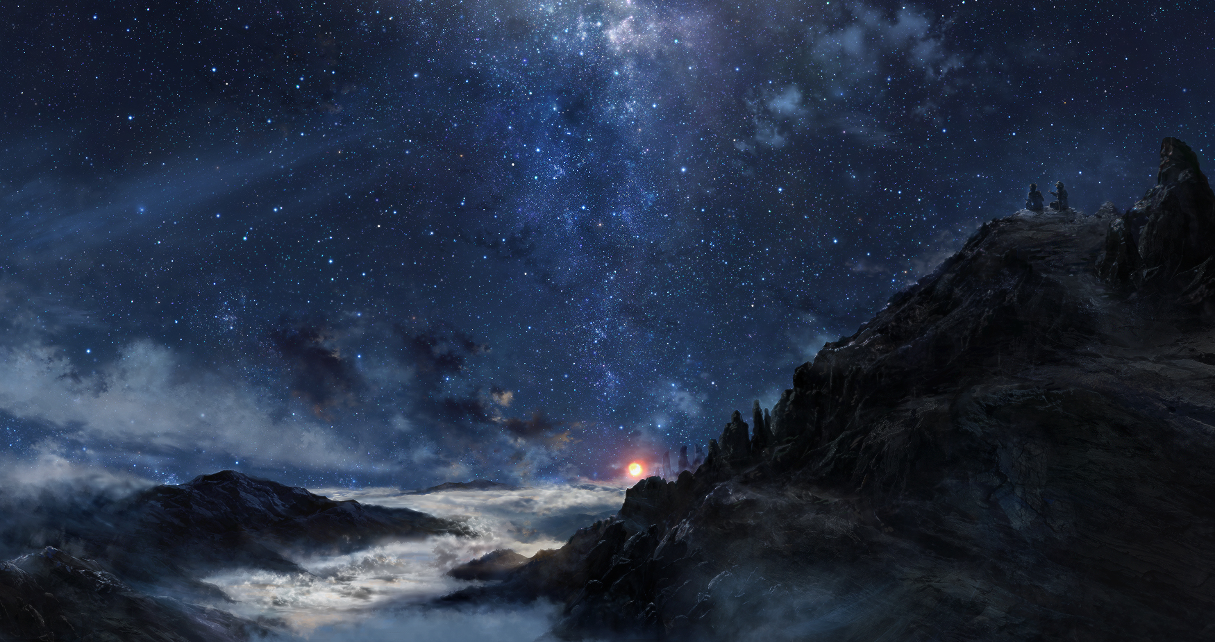 Stargazing and Sunrise by Tsujiki
