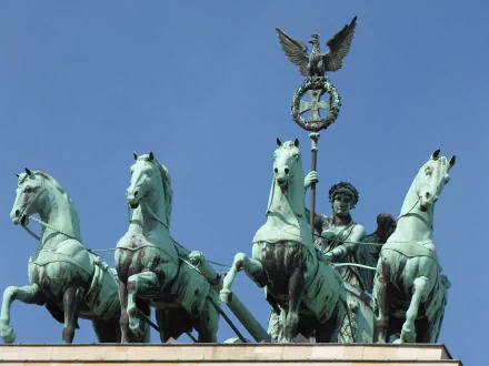 Berlin statue monument Germany man made Brandenburg Gate HD Desktop Wallpaper | Background Image